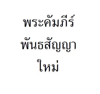 พระคัมภีร์พันธสัญญาใหม่ภาษาไทยฉบับ คิง เจมส์
